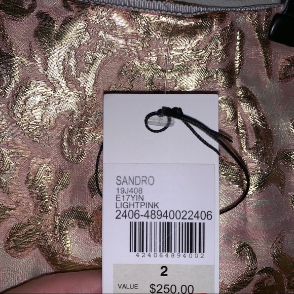 ⭐️NWT Sandro Skirt Golden Mini Brocade Size 2 - Picture 5 of 5